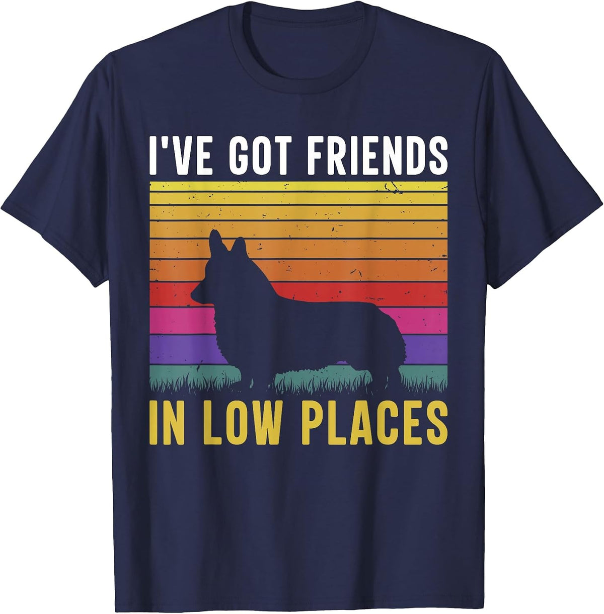 I've Got Friends in Low Places T-Shirt - Navy Blue