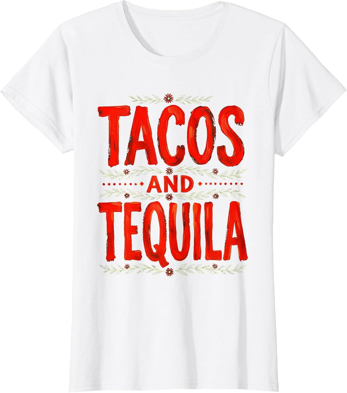 Tacos and Tequila Cinco de Mayo Mens Design T-Shirt - White