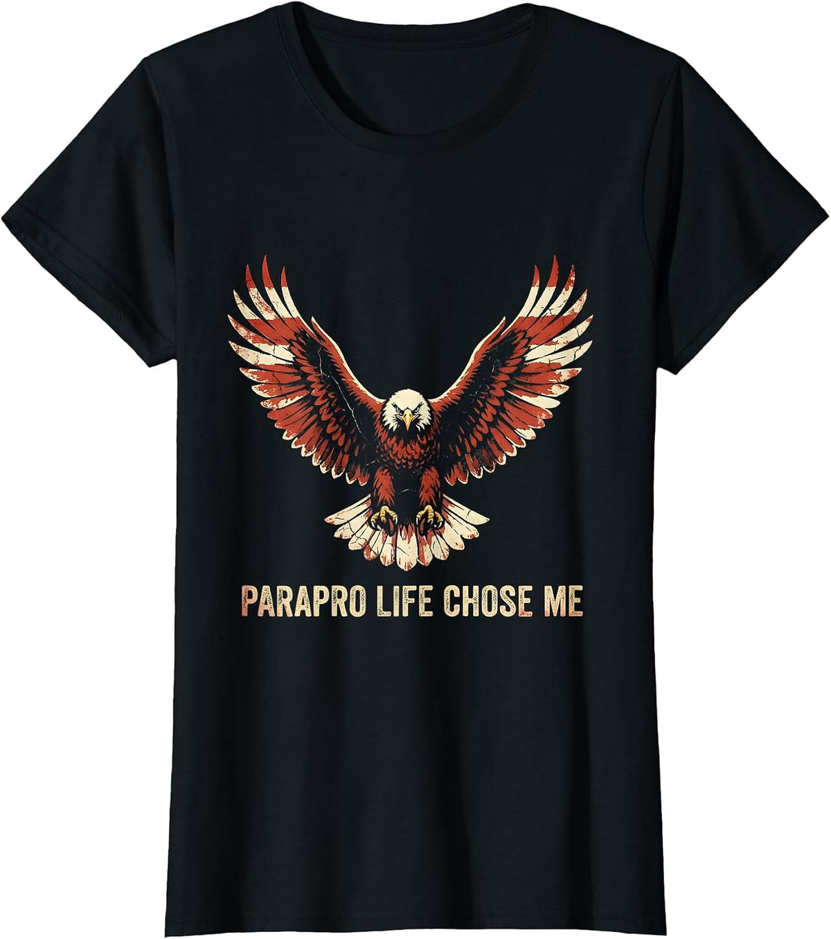 Women's Parapro Life Chose Me Paraprofessional Design T-Shirt - Black