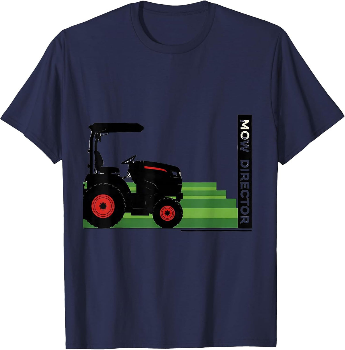 Mow Director Funny Lawn Mower Dad Gardener Gift T-Shirt - Navy Blue