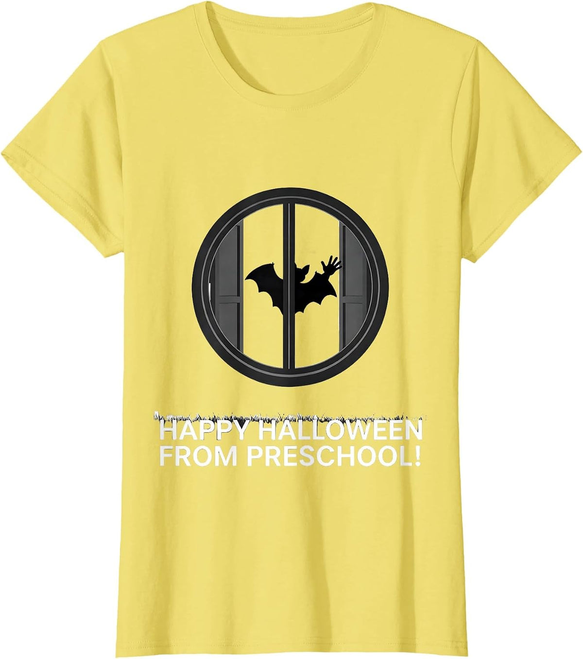 Happy Halloween From Preschool Playful Teacher Halloween T-Shirt - Lemon Yellow