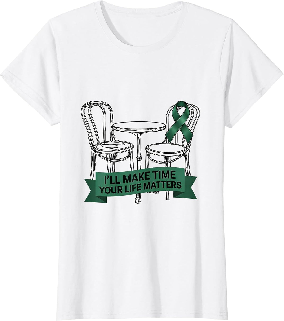 I'll Make Time Your Life Matters Mental Health Awareness T-Shirt - White