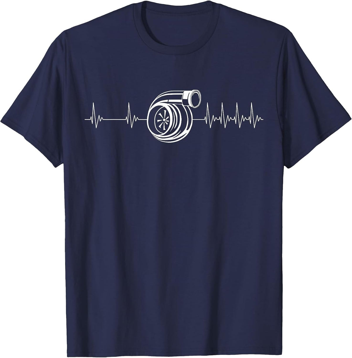 Turbo Heart Beat Car Slow 2 Fast Race Car Racing Boost EWG T-Shirt - Navy Blue