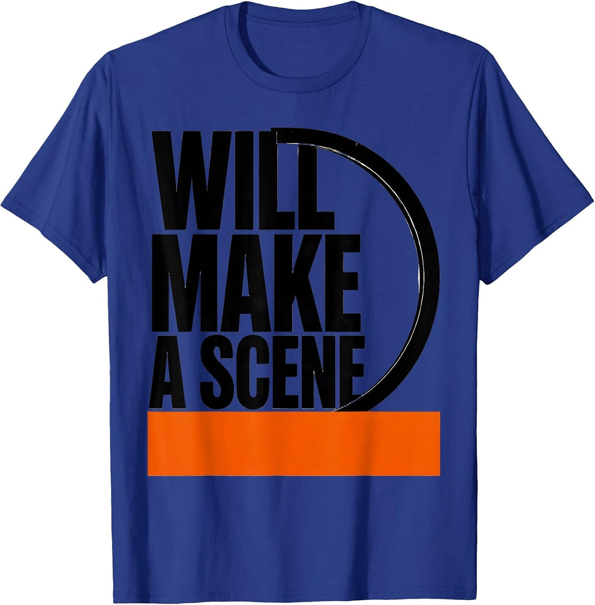 Men's Will Make A Scene Brutalist Literary Humor English Teacher T-Shirt - Royal Blue