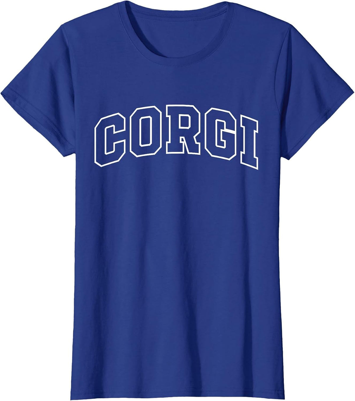 Corgi Funny Athletic Lettering Pet Owner Dog Lover T-Shirt - Royal Blue
