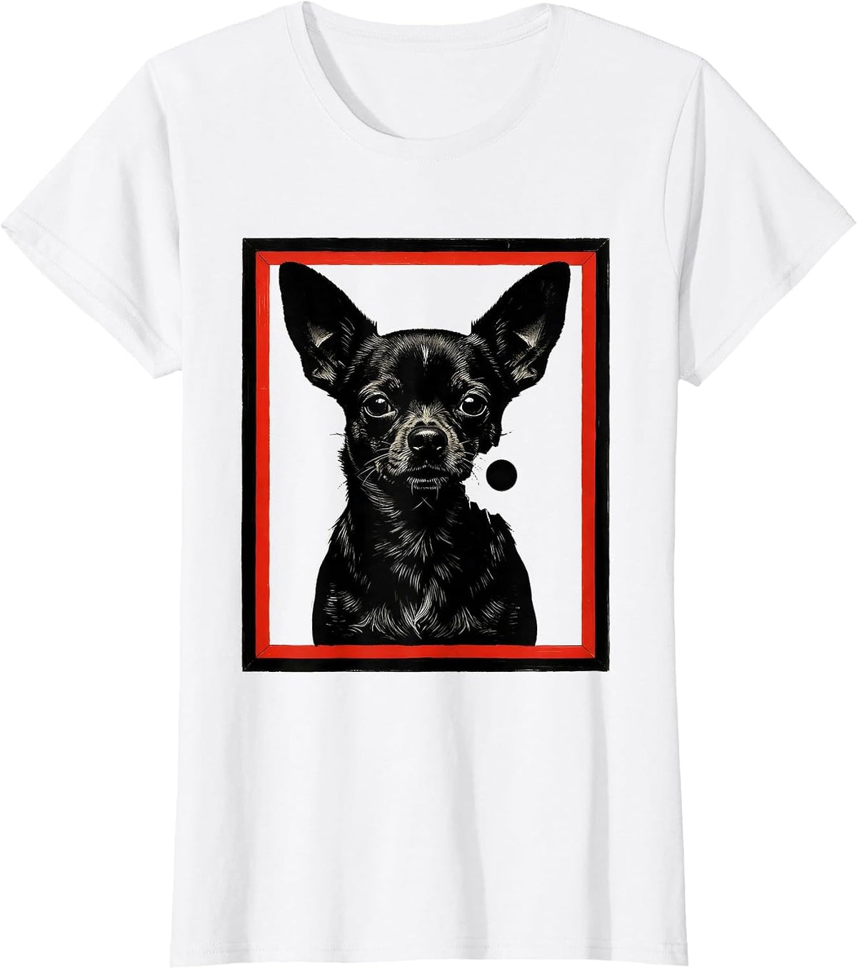 Chihuahua Silhouette Funny Dog Owner Meme Humor T-Shirt - White