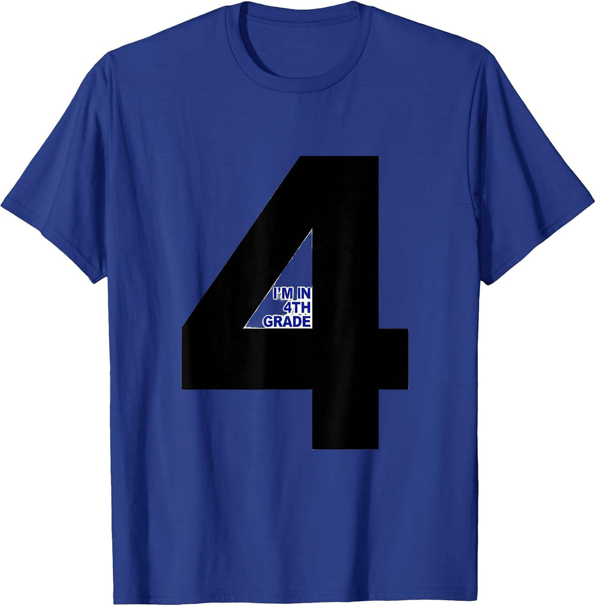 Men's I'm In 4th Grade Whimsical Back To School Teacher Student T-Shirt - Royal Blue