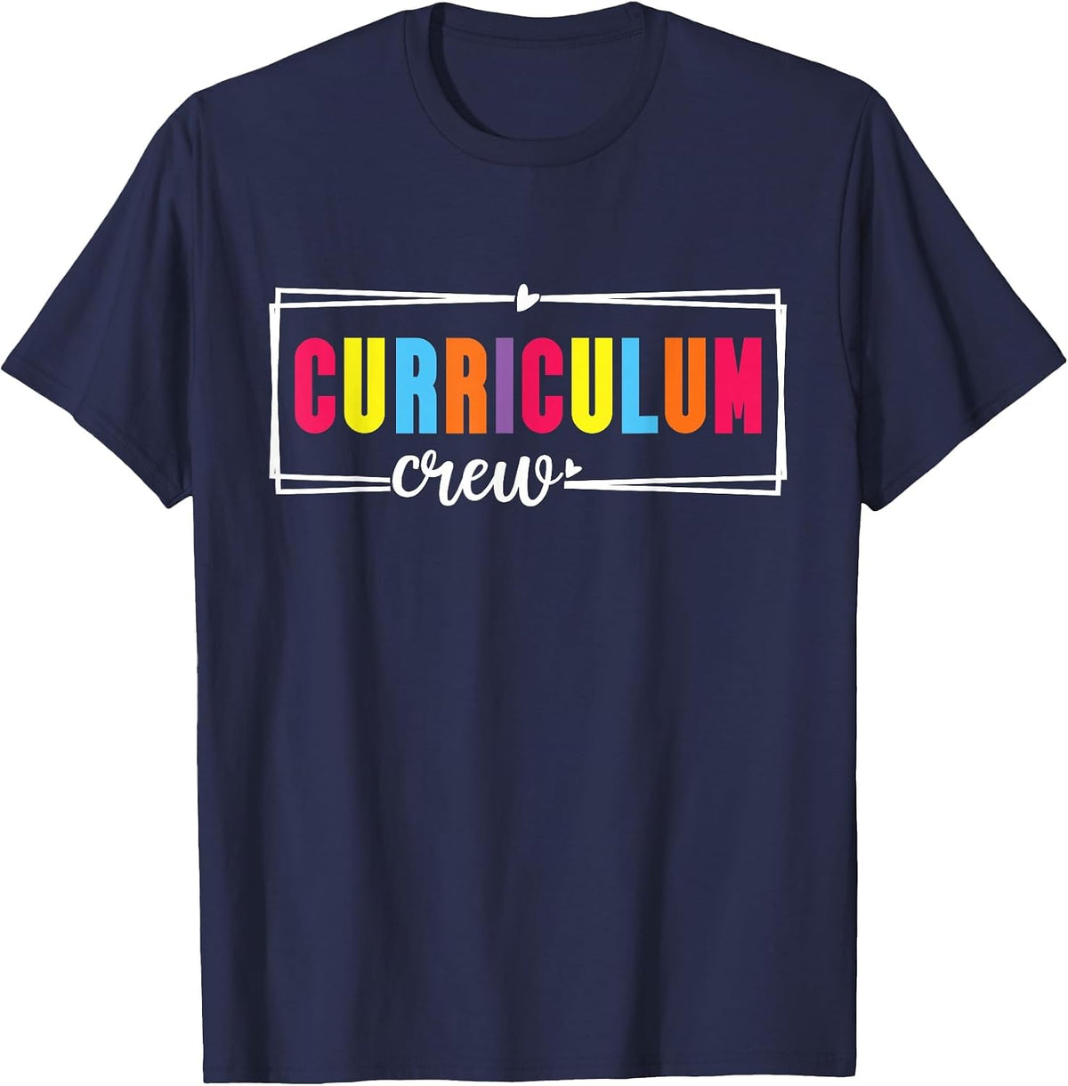 Retro Curriculum Crew Instructional Coordinator Prek Teacher T-Shirt - Navy Blue