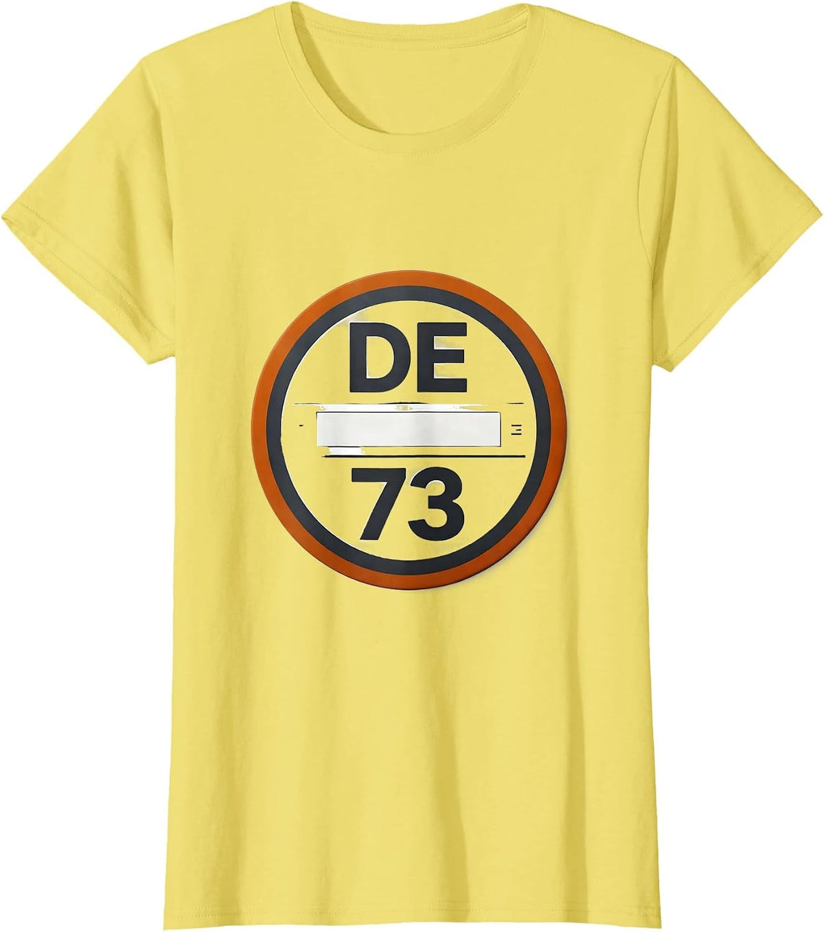 DE · 73 Minimalist Ham Radio Operator Hobbyist Pride Humor T-Shirt - Lemon Yellow