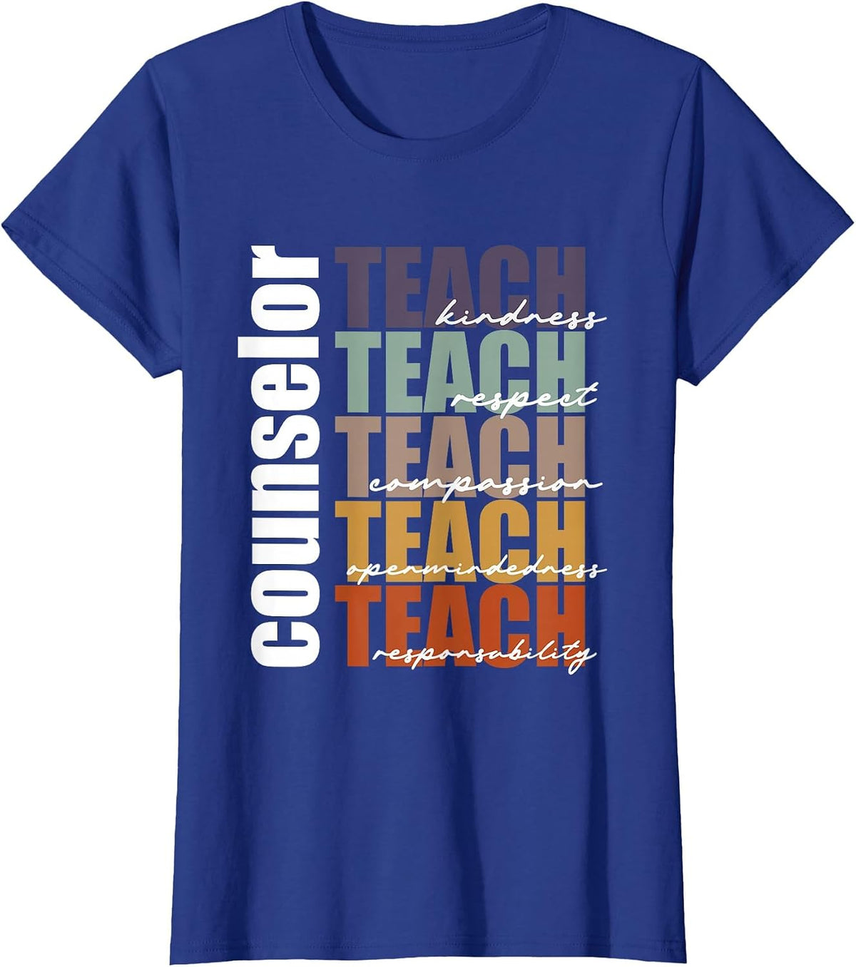 Counselor Teach Counselor School Worker Team Back to School T-Shirt - Royal Blue