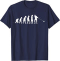 Funny Human Hammer Throw Evolution Track and Field Thrower T-Shirt - Navy Blue