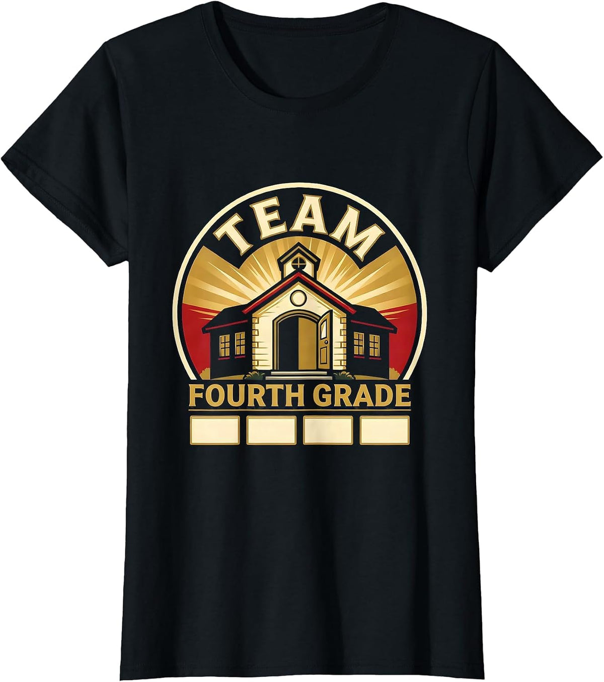 Team Fourth Grade Back To School Student Teacher Gift T-Shirt - Black