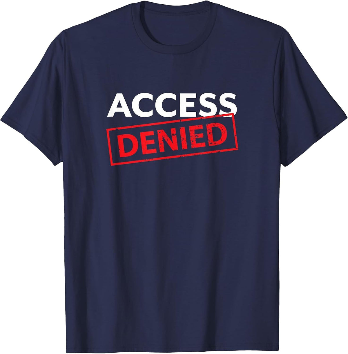 Geek Access Denied Graphic T-Shirt T-Shirt - Navy Blue