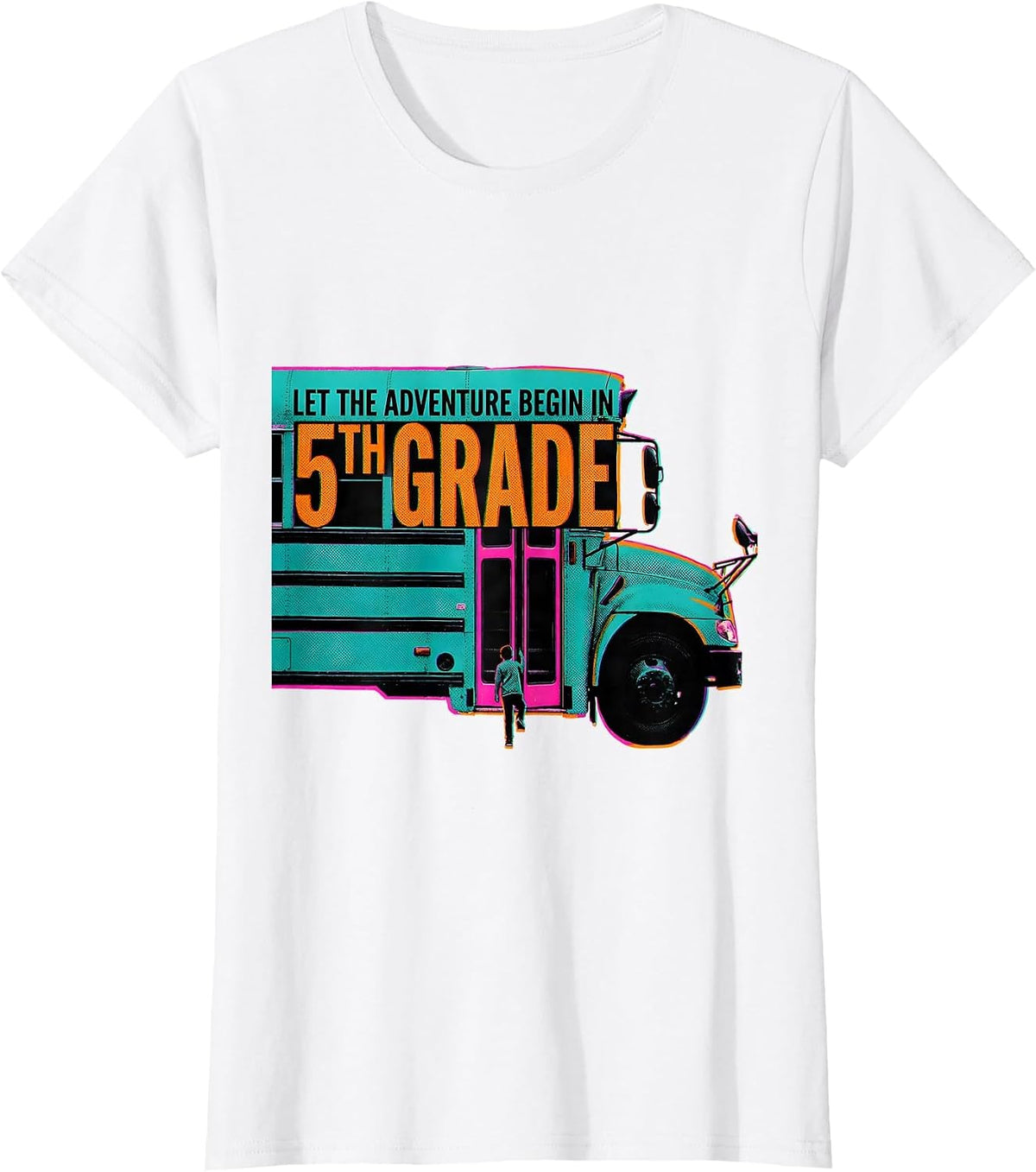 Let The Adventure Begin In 5th Grade Fifth Grade Teacher T-Shirt - White