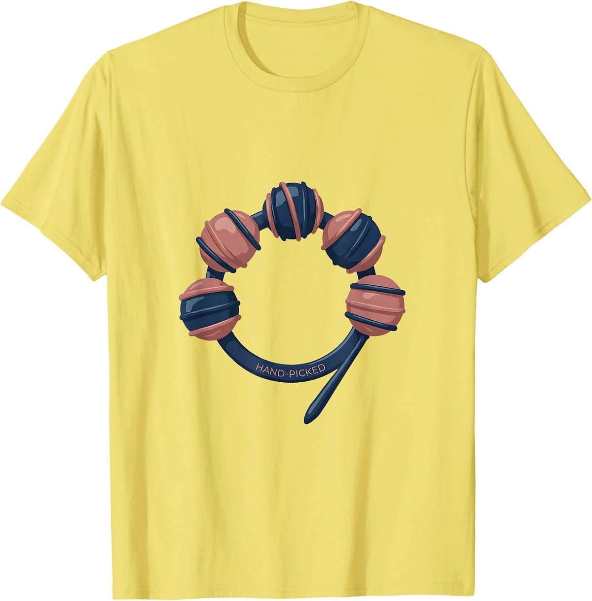 Men's Hand-Picked Fairy Godmother Funny Pun Gift Godchild T-Shirt - Lemon Yellow