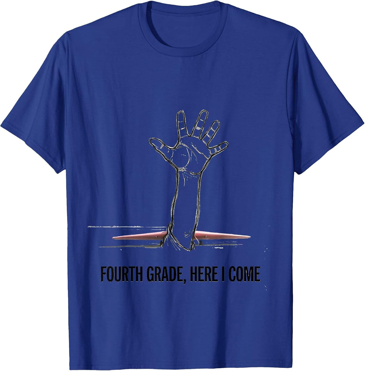 Men's Fourth Grade Here I Come Cute Girl Back To School Teacher T-Shirt - Royal Blue