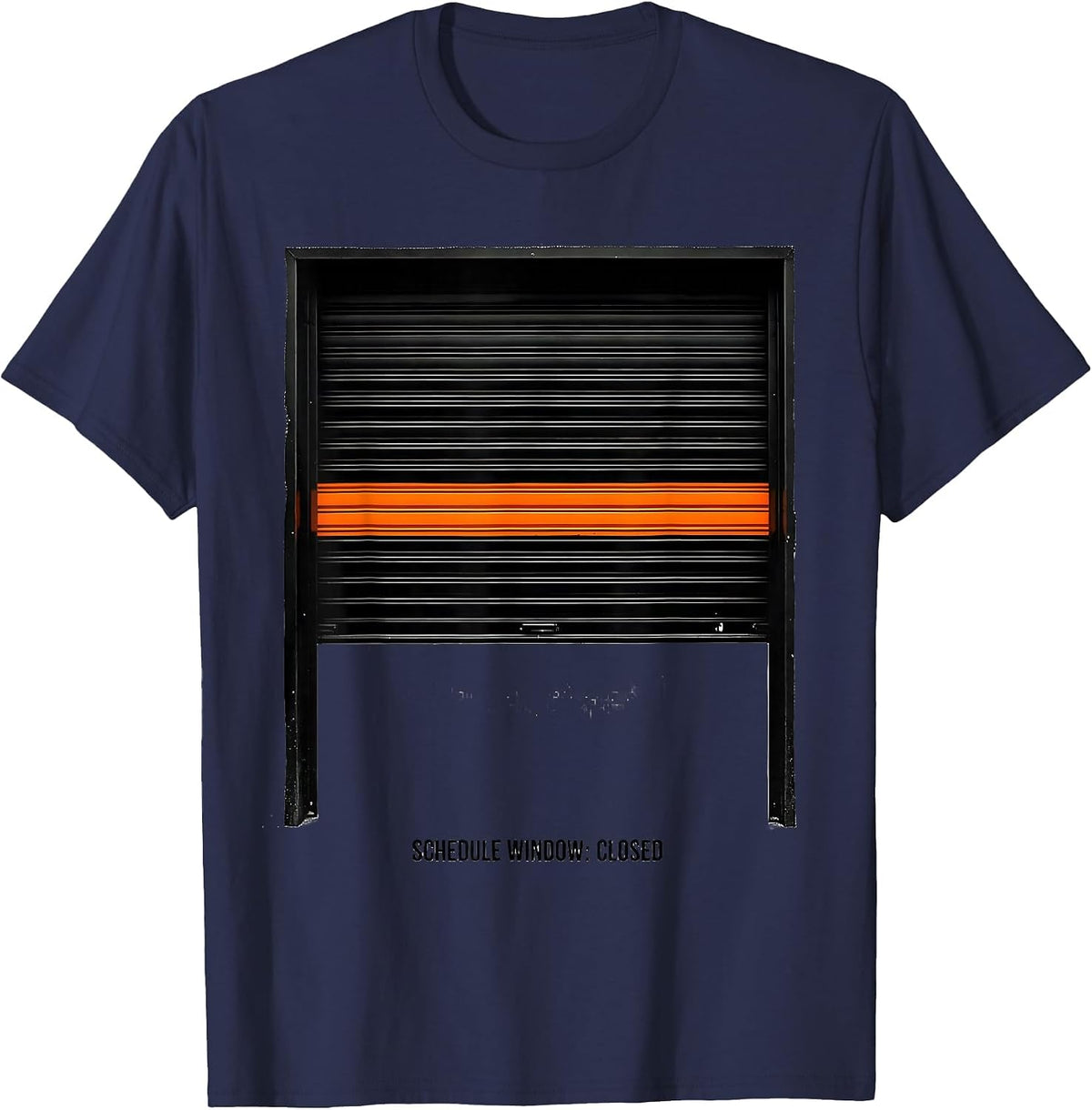 Men's Schedule Window: Closed Groovy School Counselor Retro Humor T-Shirt - Navy Blue