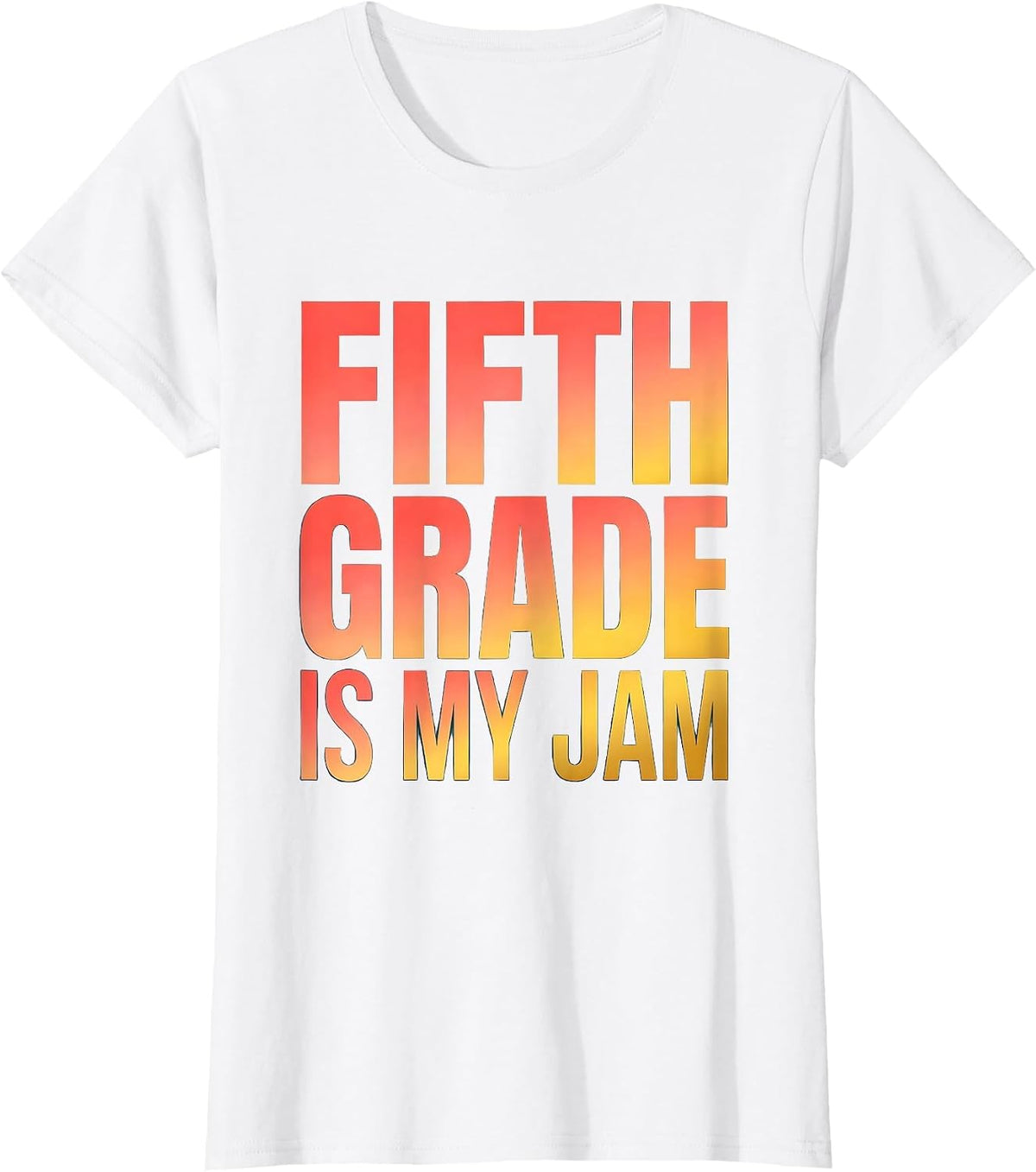 Fifth Grade Is My Jam Teacher Design T-Shirt - White