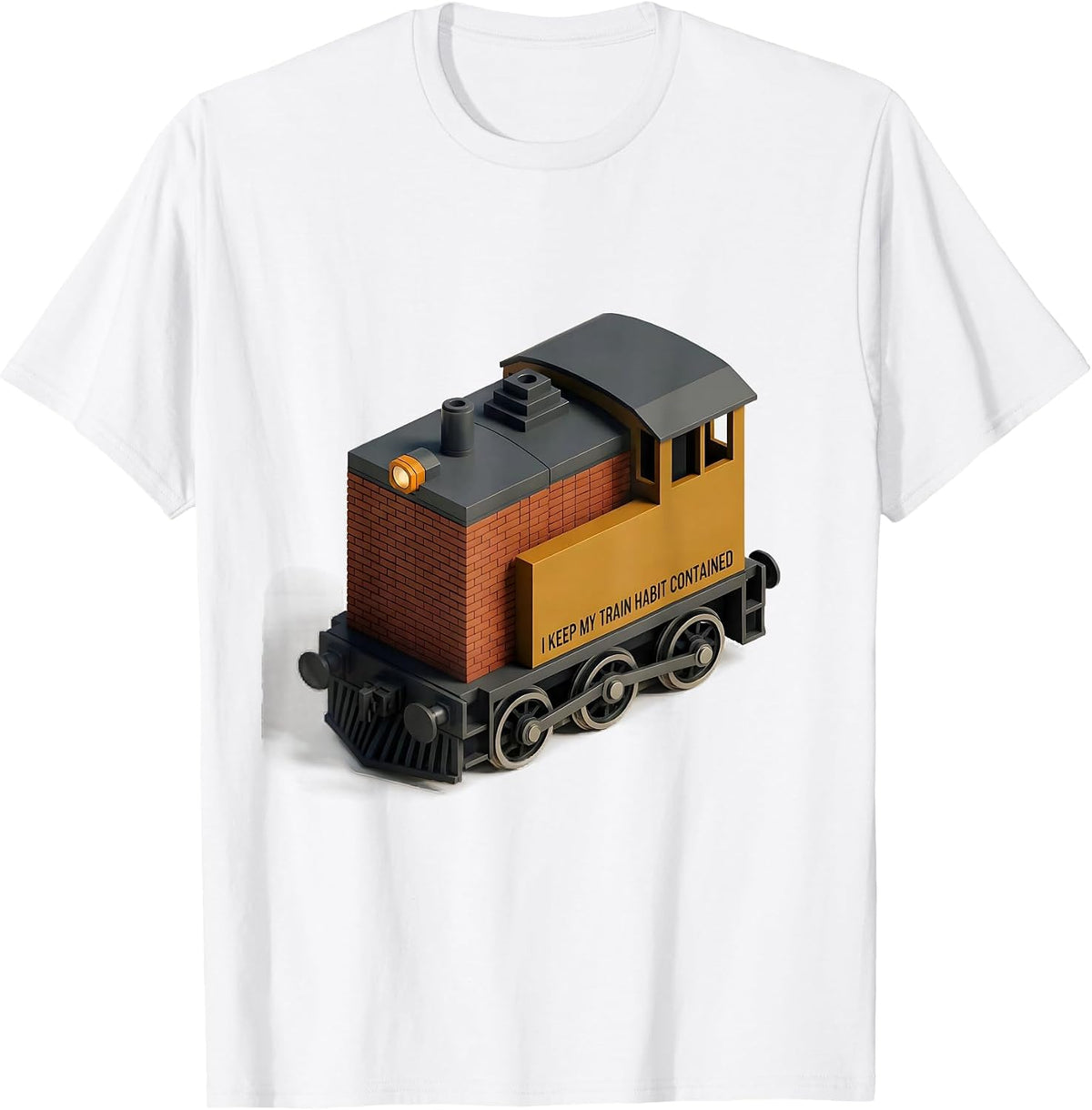 I Keep My Train Habit Contained Funny Train Enthusiast Model T-Shirt - White