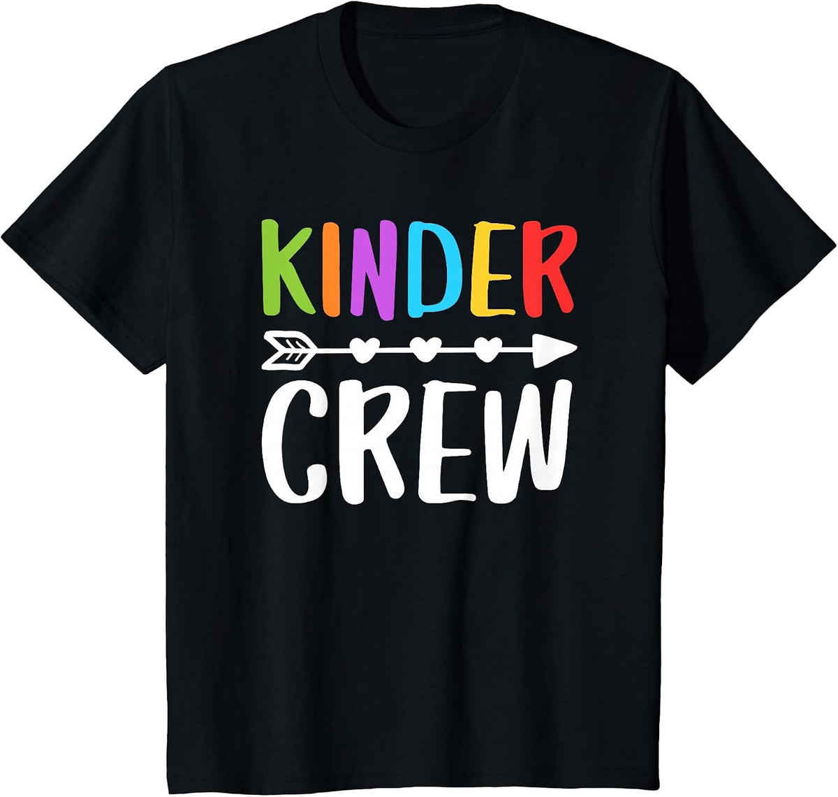 Children's Crew T-Shirt Nursery Teacher Student Shirt T-Shirt - Black