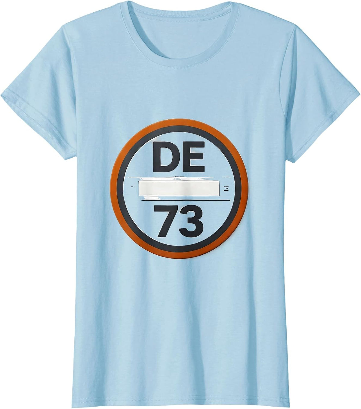 DE · 73 Minimalist Ham Radio Operator Hobbyist Pride Humor T-Shirt - Baby Blue