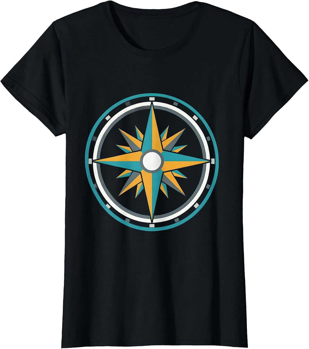 Paraprofessional Chalk Compass Rose Graphic T-Shirt - Black