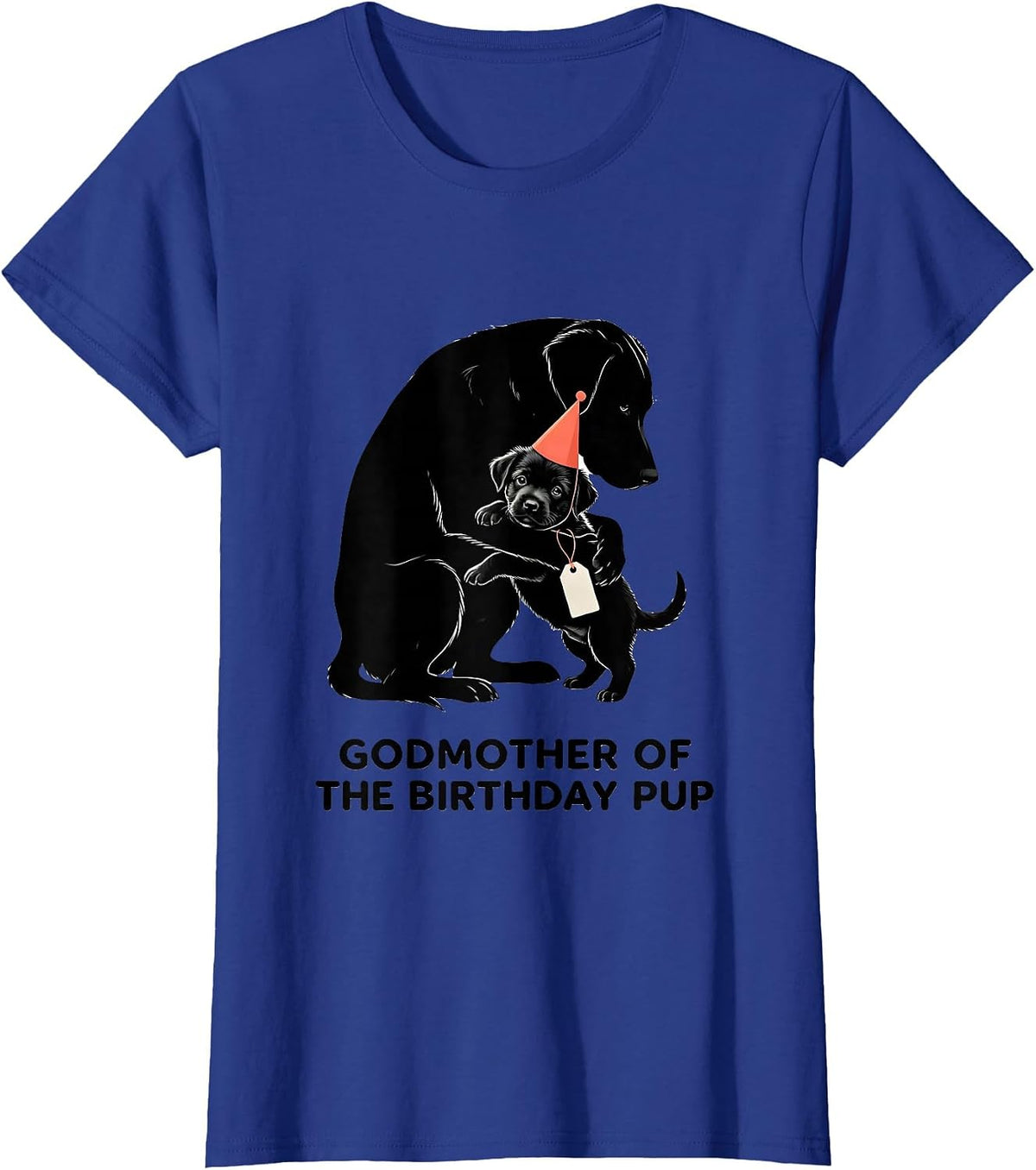 Women's Godmother Of The Birthday Pup Funny Dog Party Gift For Kids T-Shirt - Royal Blue