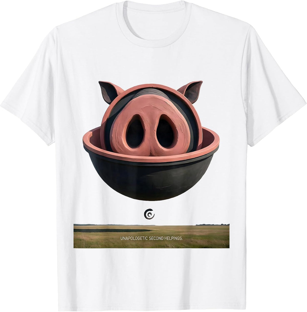 Men's Unapologetic Second Helpings Funny Pig Farm Animal Lover T-Shirt - White