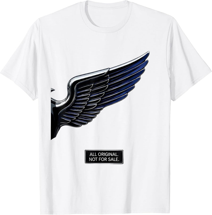 Men's All Original Not For Sale Classic Car Guy Deadpan Humor T-Shirt - White