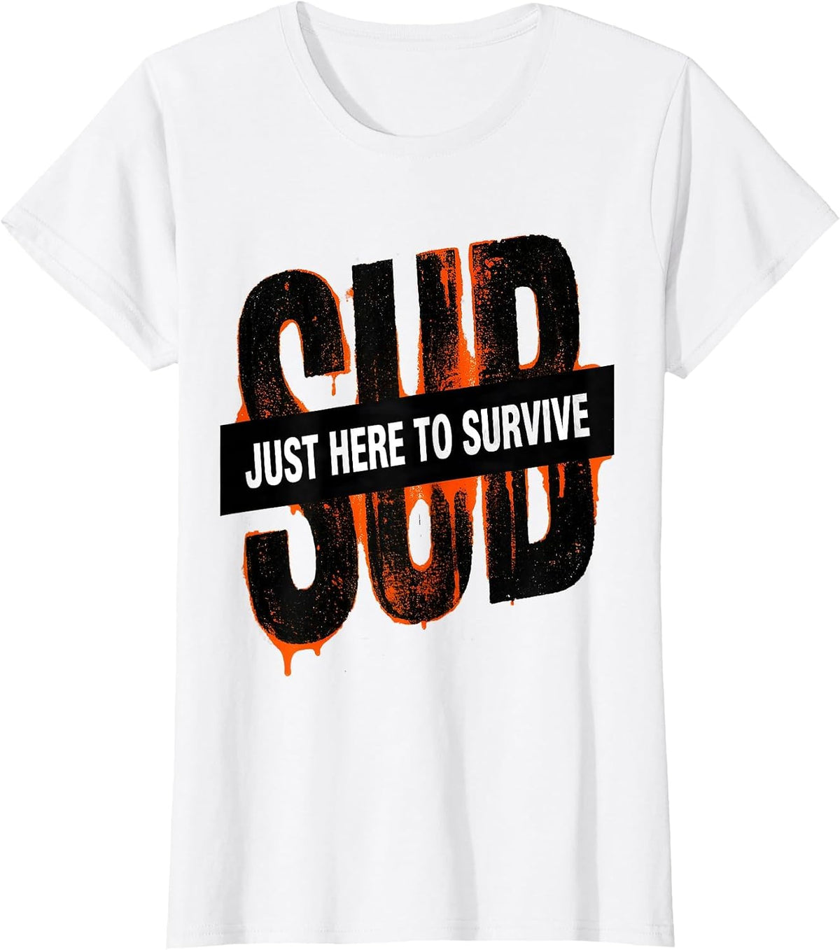 Just Here To Survive Substitute Teacher Design T-Shirt - White