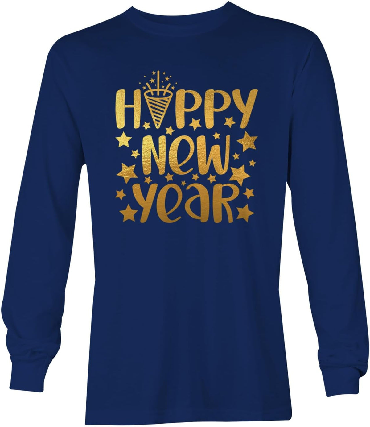 Happy New Year - Eve Party Ball Drop Unisex Long Sleeve Shirt - Navy
