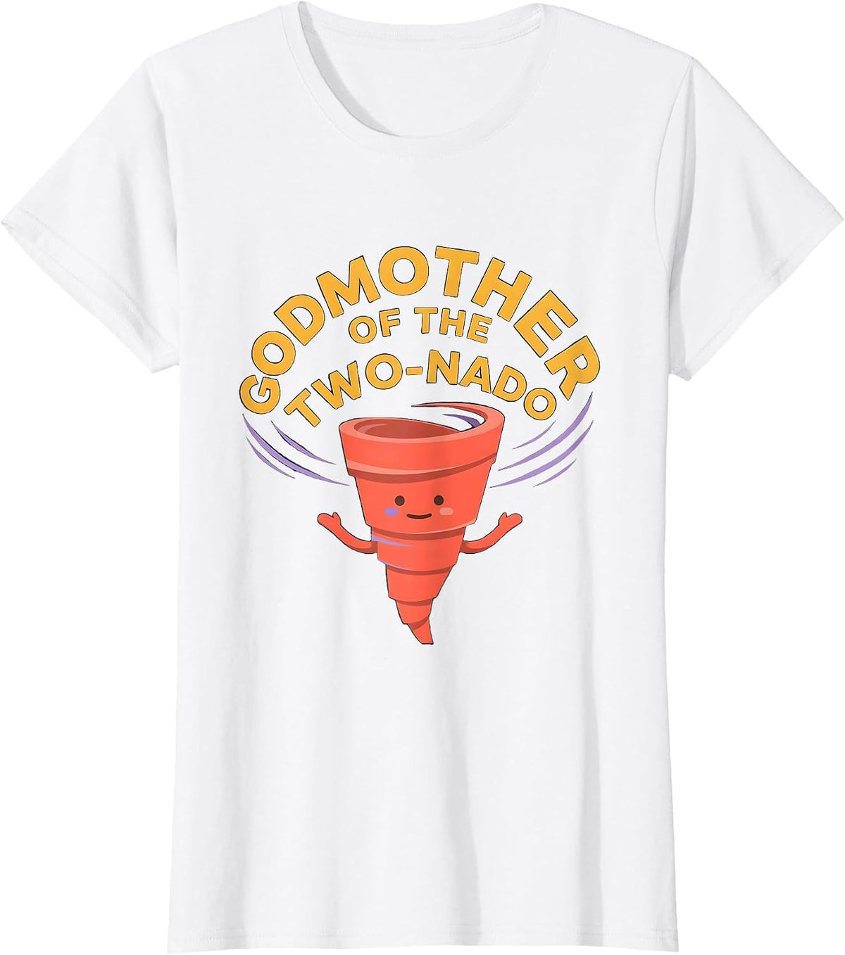Godmother Of The Two-Nado Funny Toddler Birthday Party T-Shirt - White