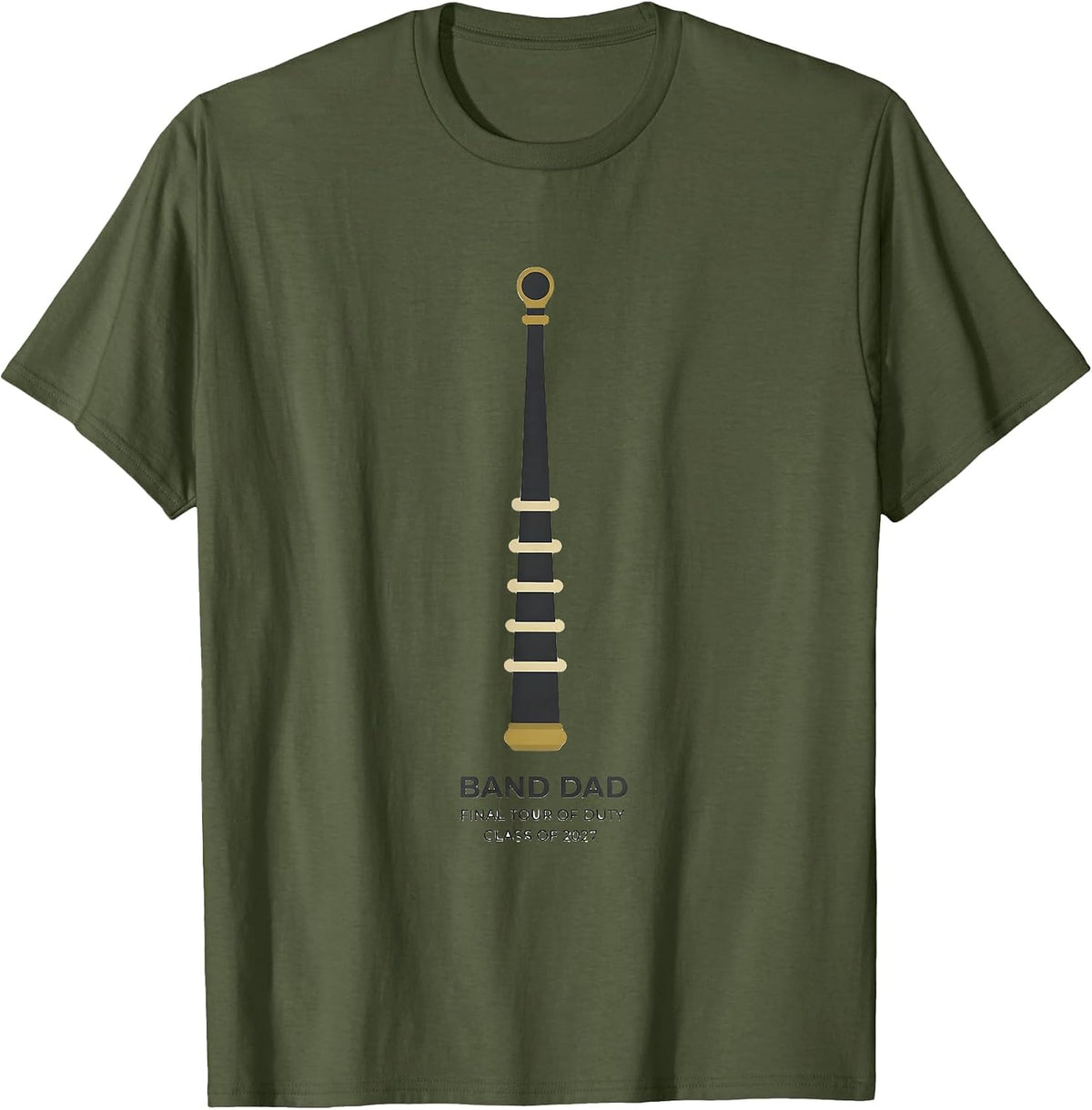 Men's Band Dad — Final Tour Of Duty, Class Of 2027 Senior T-Shirt - Olive Green