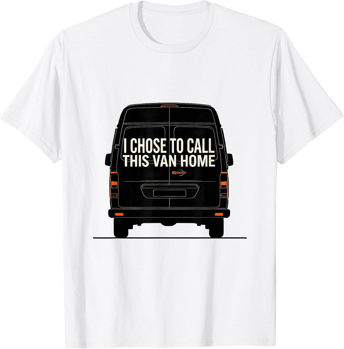 Men's I Chose To Call This Van Home Retro Van Life Nomad Gift T-Shirt - White