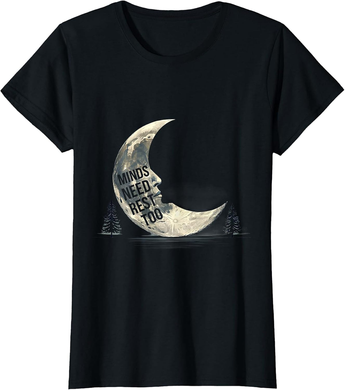 Minds Need Rest Too Mental Health Awareness Design T-Shirt - Black