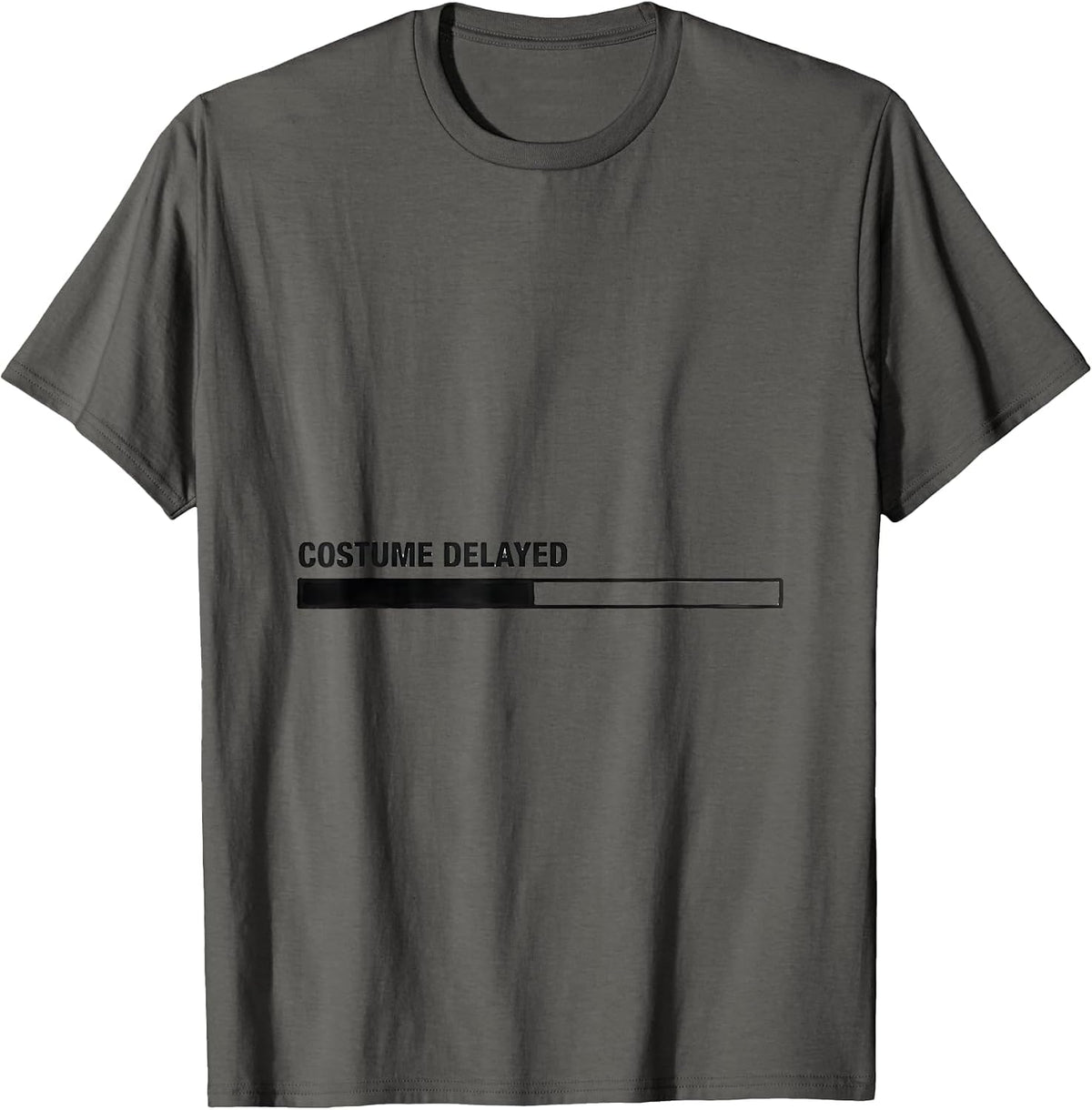 Costume Delayed Minimalist Halloween Joke T-Shirt - Asphalt Grey