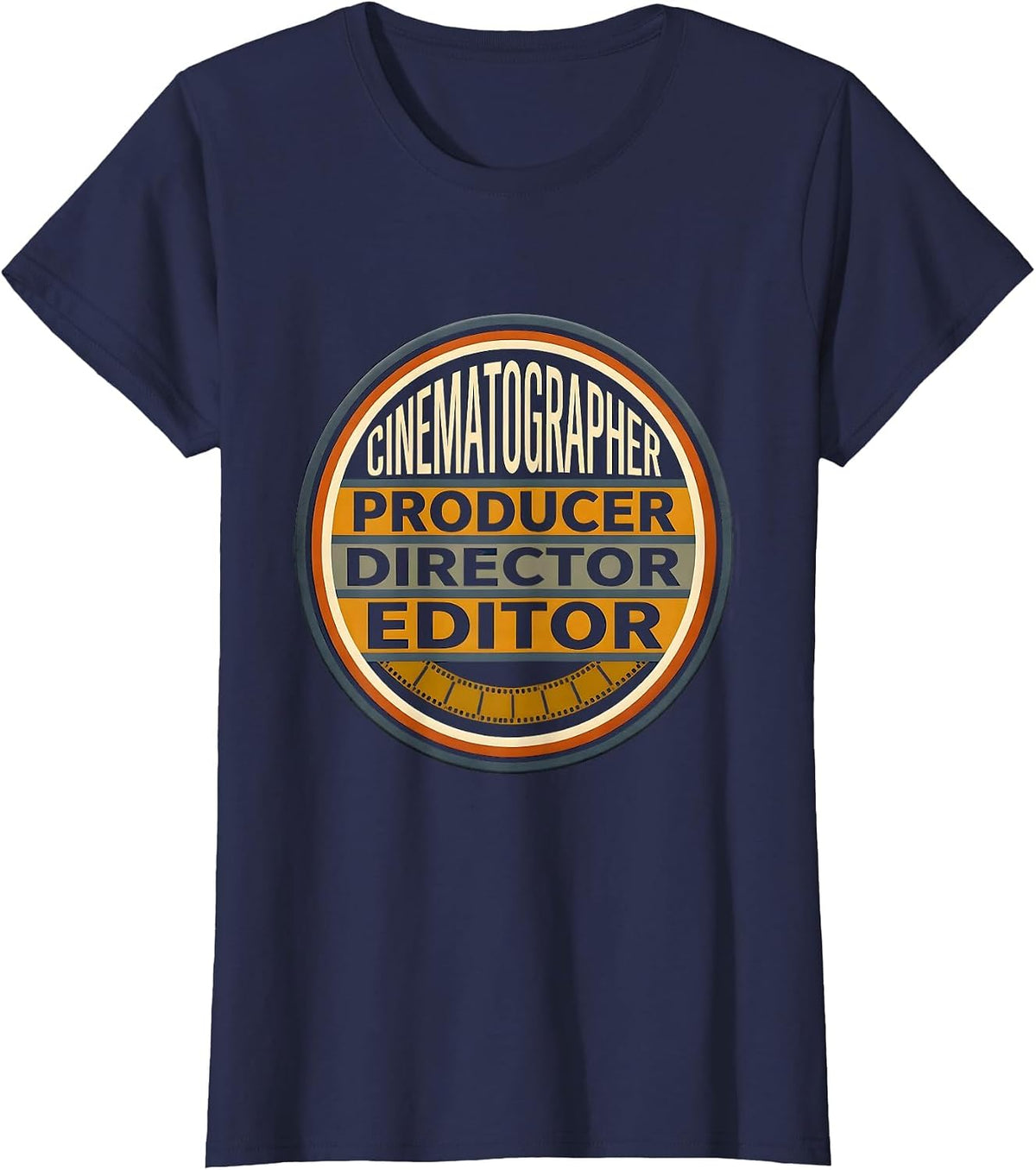 Women's Cinematographer Producer Director Editor Filmmaker T-Shirt - Navy Blue