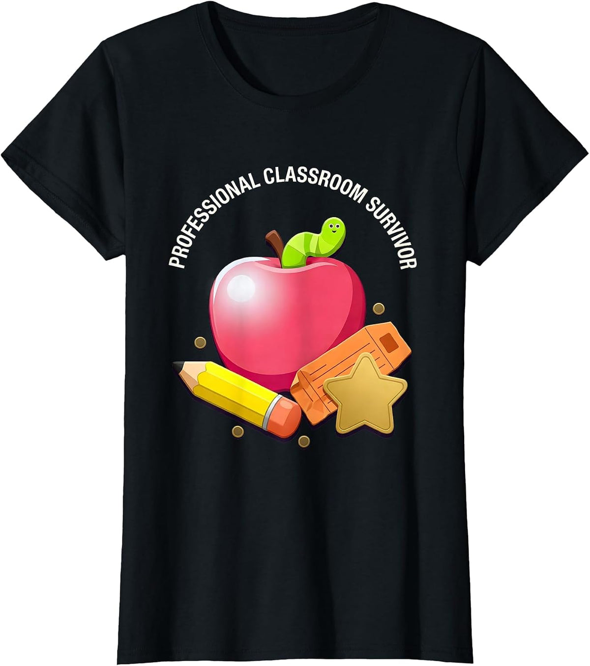 Professional Classroom Survivor Substitute Teacher T-Shirt - Black