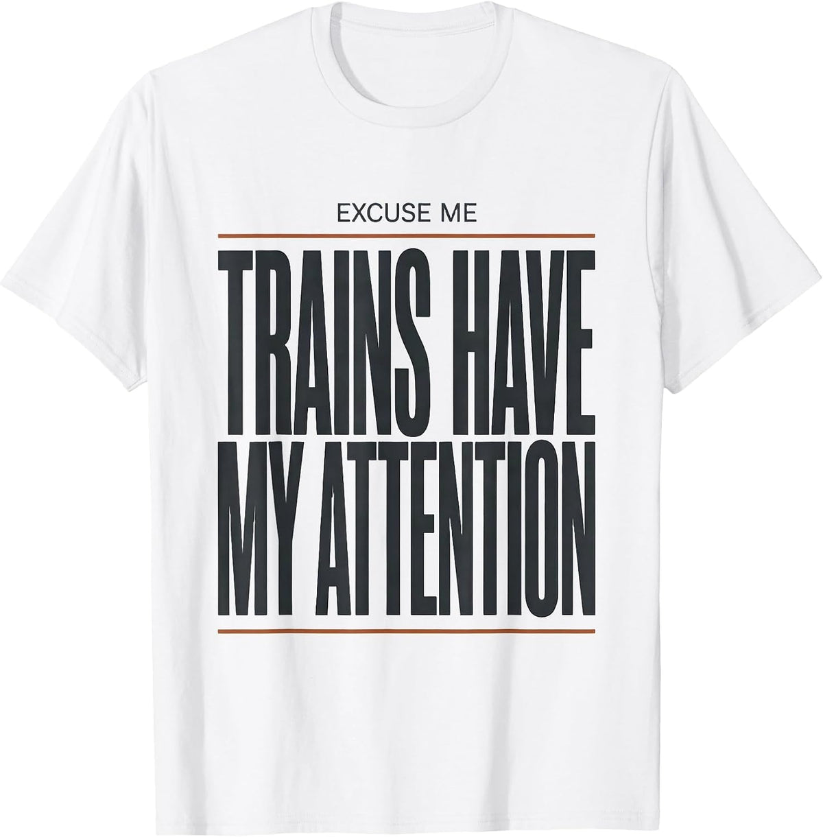Men's Excuse Me Trains Have My Attention Vintage Steam Train T-Shirt - White
