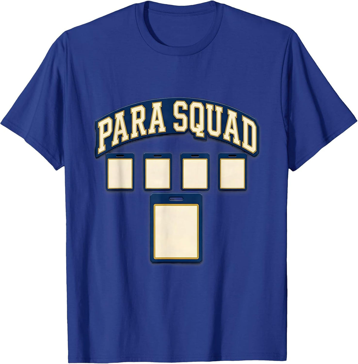 Men's Para Squad Sports Paraprofessional Paraeducator Teacher T-Shirt - Royal Blue