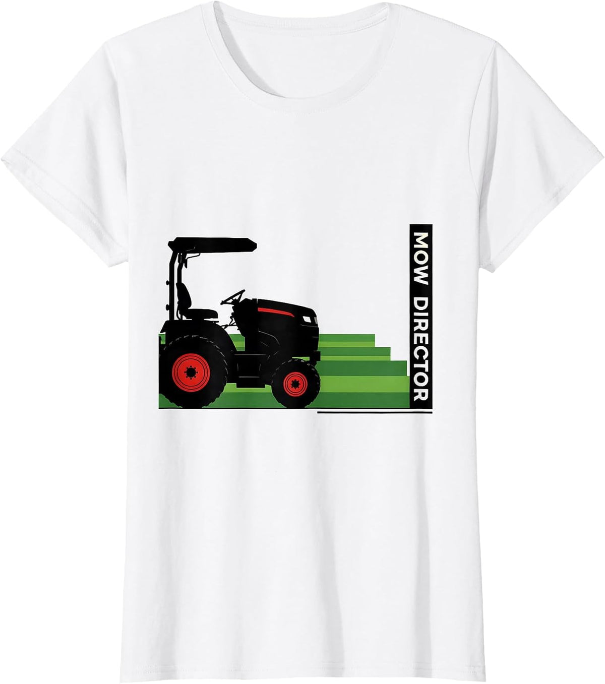 Mow Director Funny Lawn Mower Dad Gardener Gift T-Shirt - White