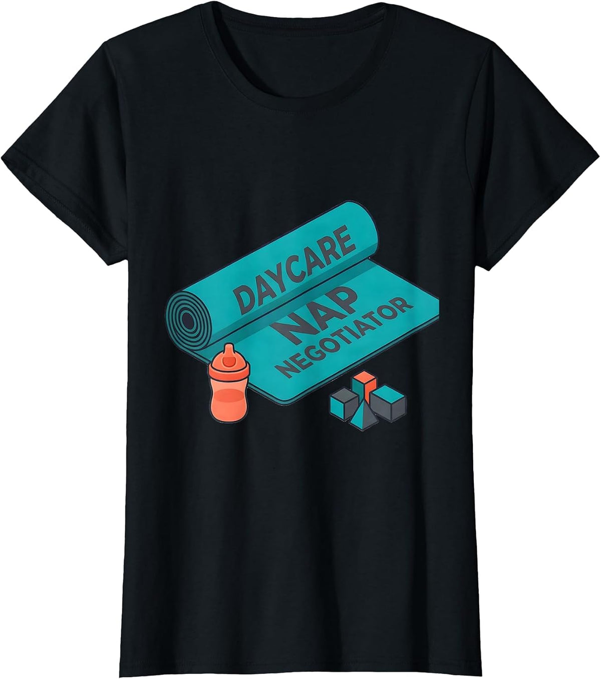 Daycare Nap Negotiator Funny Childcare Provider Teacher Gift T-Shirt - Black