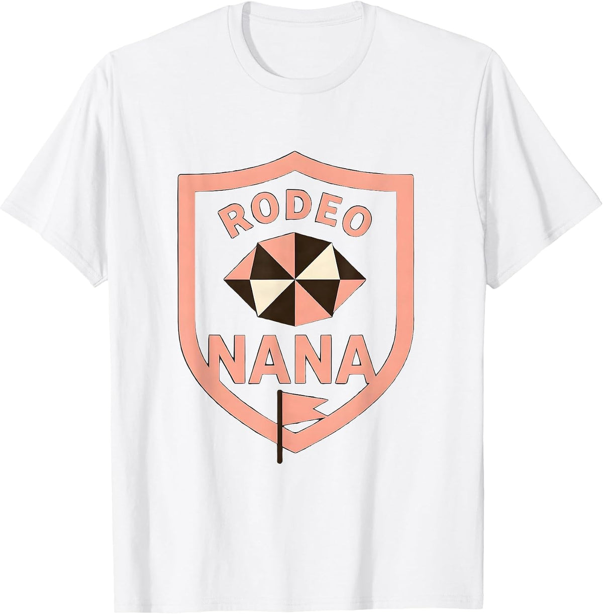 Men's Rodeo Nana Quilted Patchwork Cowgirl Birthday Party Family T-Shirt - White