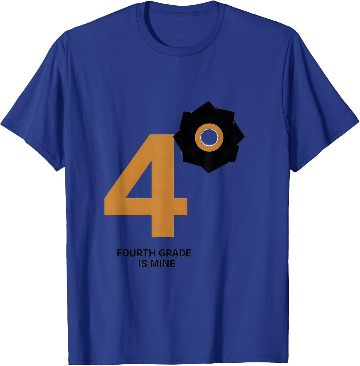 Fourth Grade Is Mine Leopard Teacher Back To School Girl T-Shirt - Royal Blue