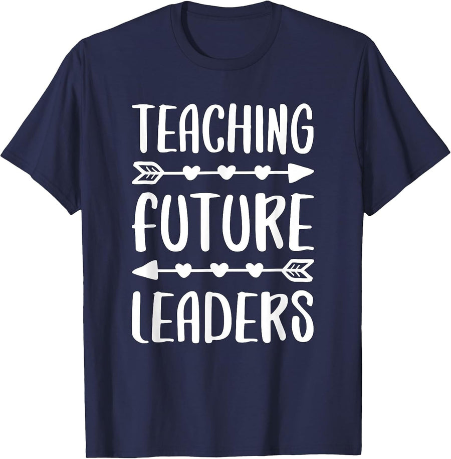 Teaching Future Leaders Shirt Men Women School Teacher T-Shirt - Navy Blue