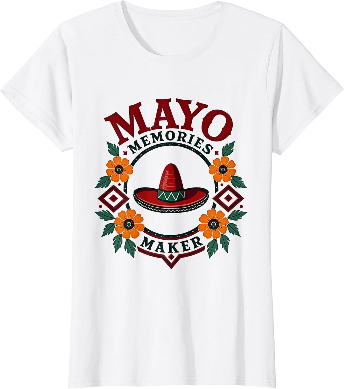 Mayo Memories Maker Cinco de Mayo Mens Design T-Shirt - White