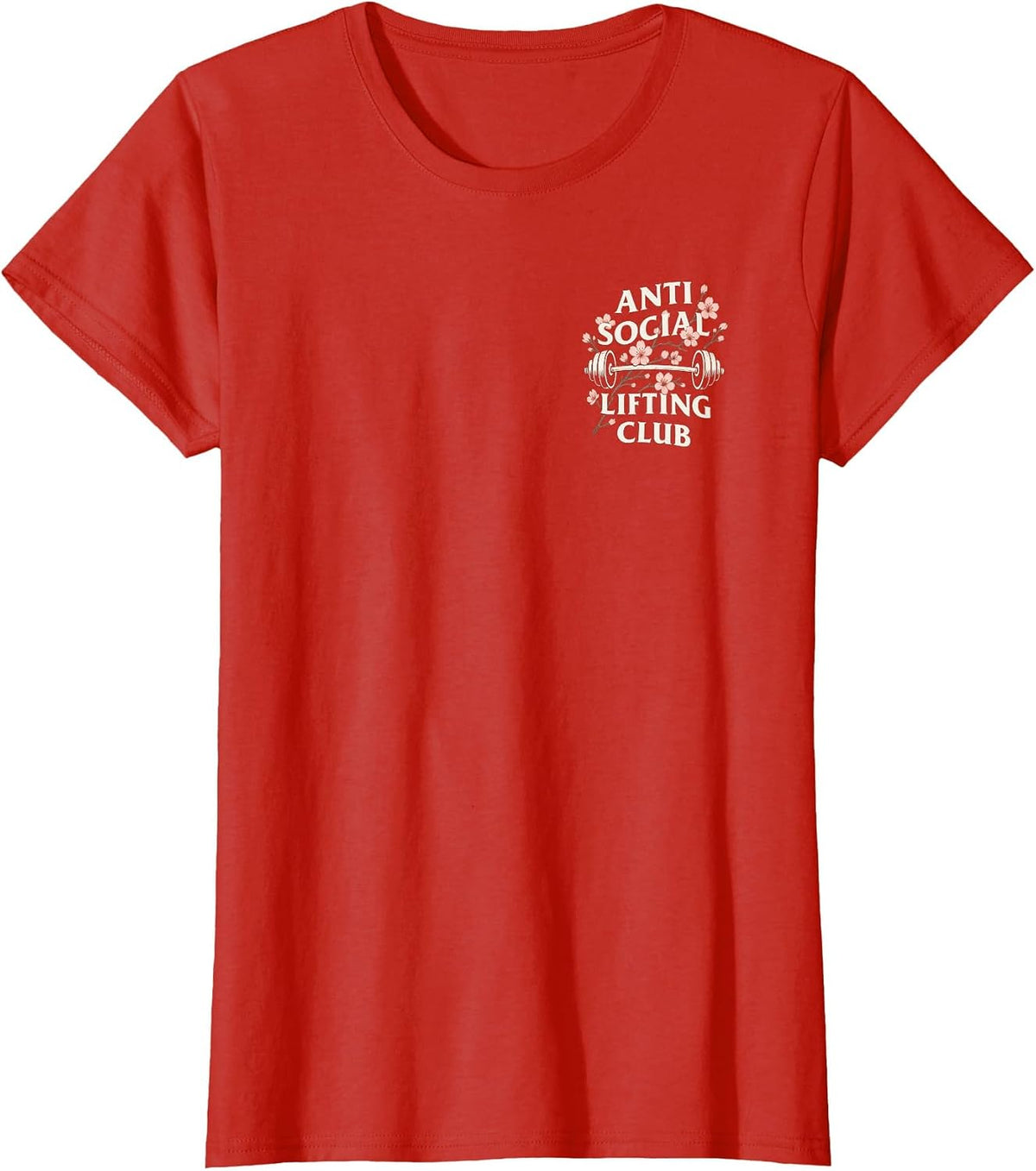 Cherry Blossom Gym Powerlifting Sakura Strength Apparel T-Shirt - Red