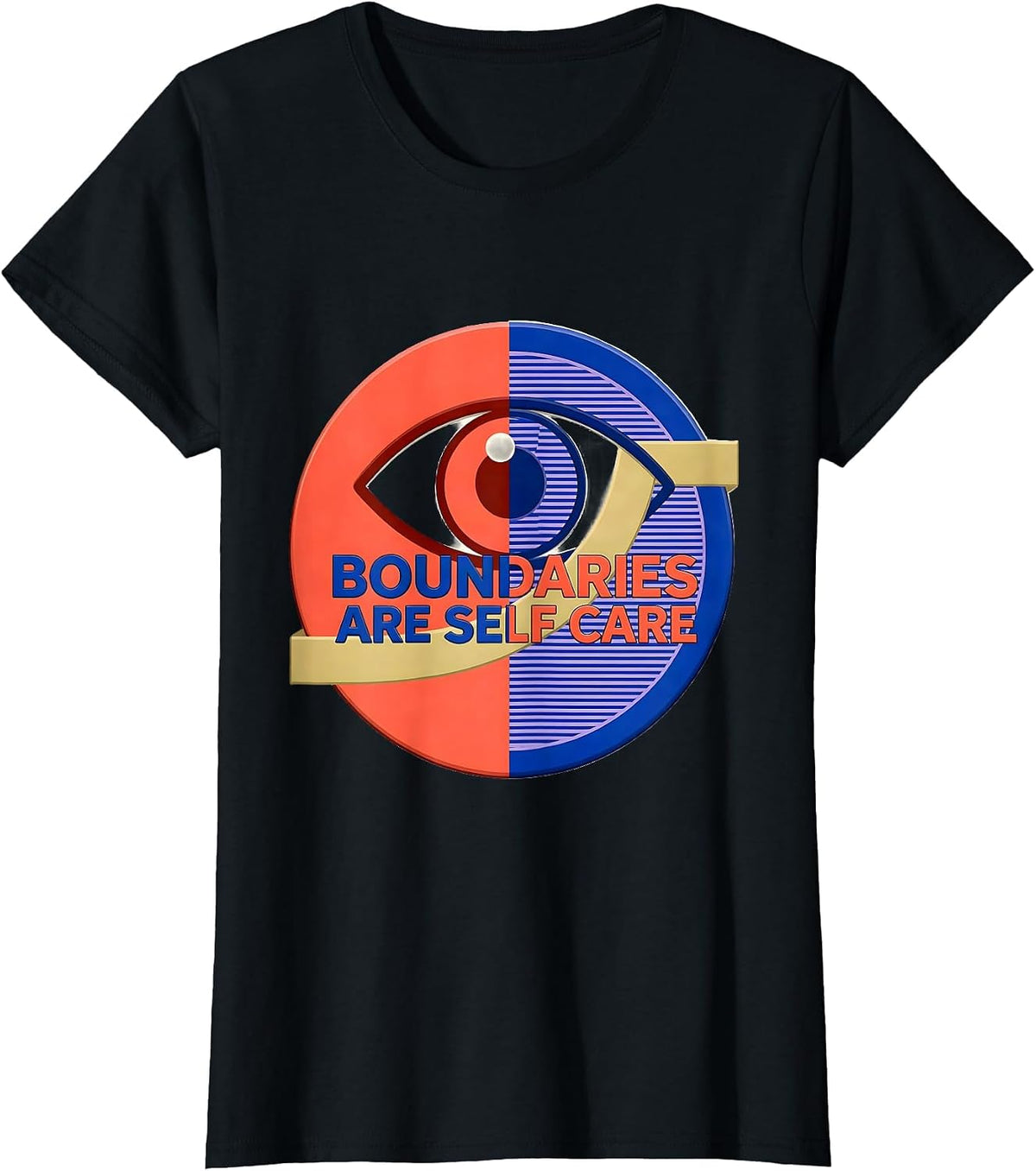 Women's Boundaries Are Self Care Mental Health Design T-Shirt - Black