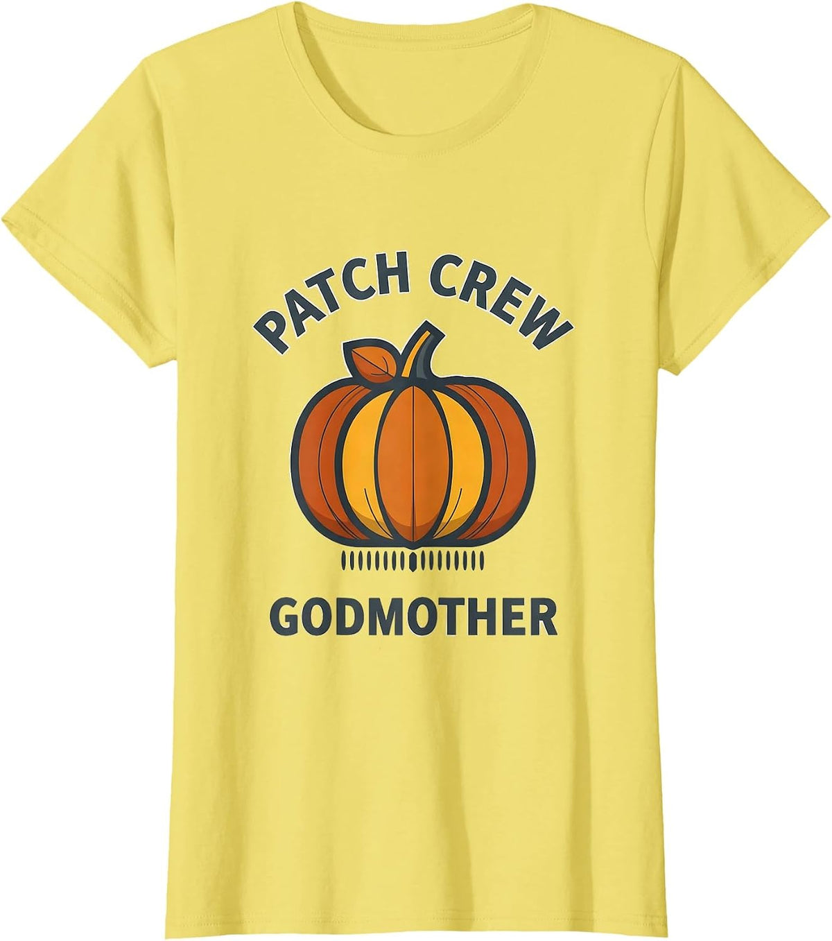 Patch Crew Godmother Flat Vector Family Halloween Matching T-Shirt - Lemon Yellow