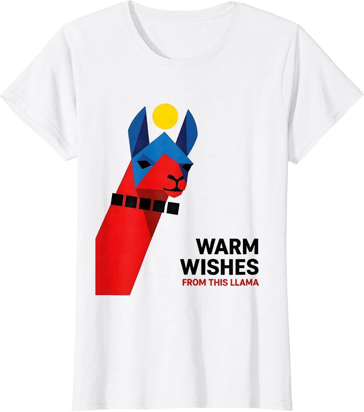 Warm Wishes From This Llama Funny Llama Christmas Animal T-Shirt - White